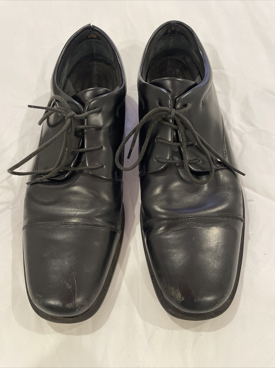 Rockport Black Leather Waterproof Lace Up Dress Shoes Men display picture 1
