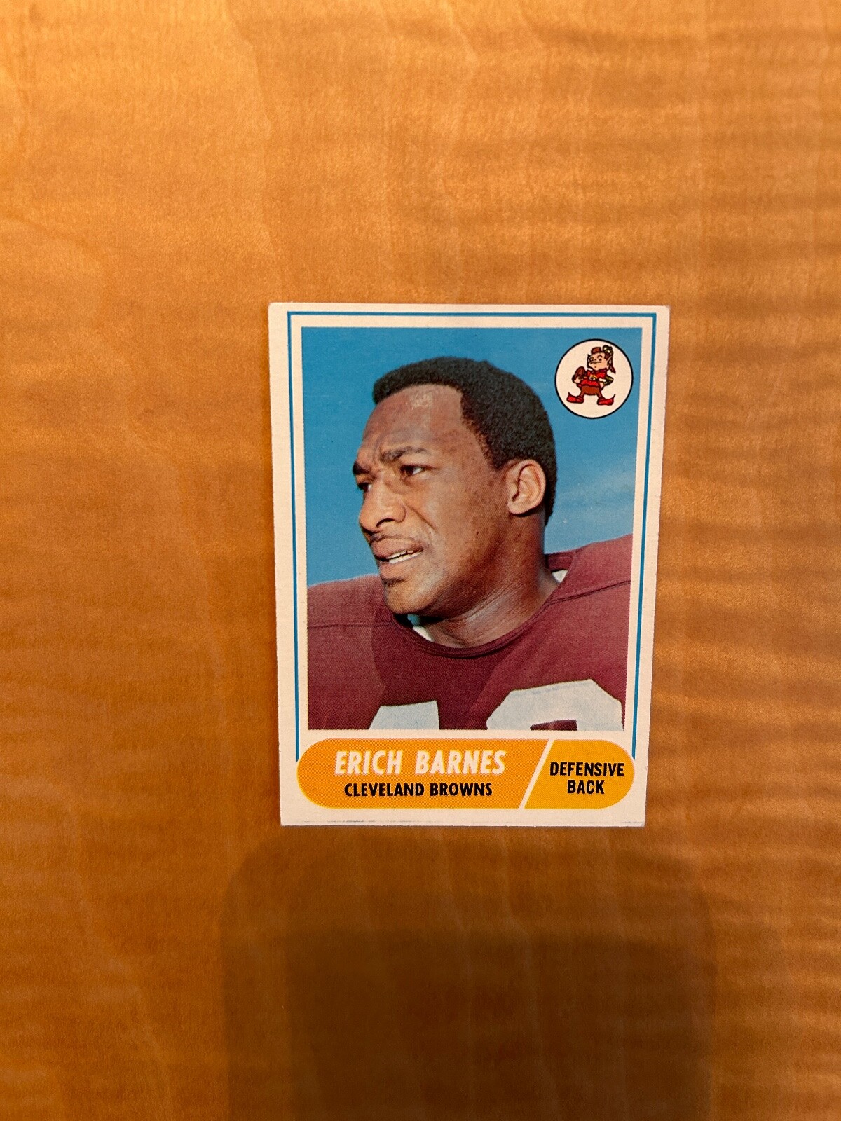 1968 TOPPS FOOTBALL #102 ERICH BARNES!! NR-MINT!! (N) $1 SHIPPING!!