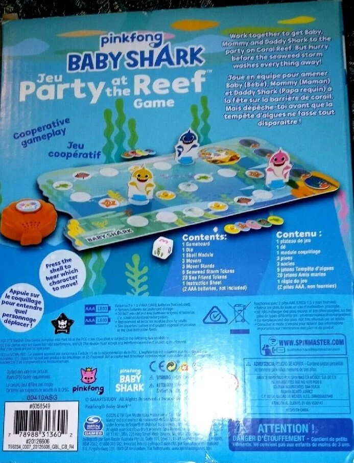 Baby Shark Party at the Reef Boardgame New in Box great for young Children - Image 3 of 4