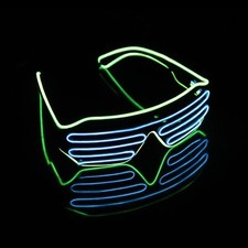 LED Glasses Light Up Shades Flashing Rave Festival Party Neon EL Wire blink Glow