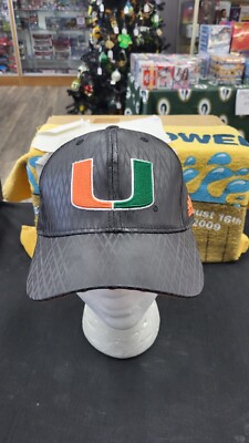 NWT NCAA MIAMI HURRICANES CANES LOGO ADJUSTABLE SNAPBACK CAP HAT