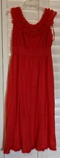 Vintage Pennys Adonna Night Gown Red Lace With Shrug