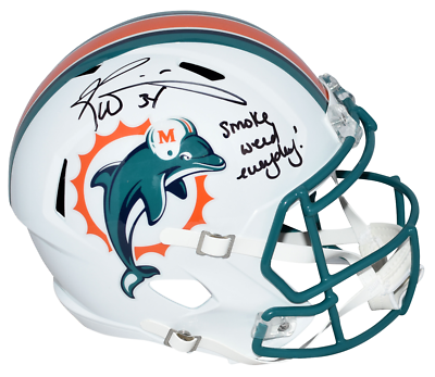 RICKY WILLIAMS SIGNED MIAMI DOLPHINS FULL SIZE HELMET W/ SMOKE