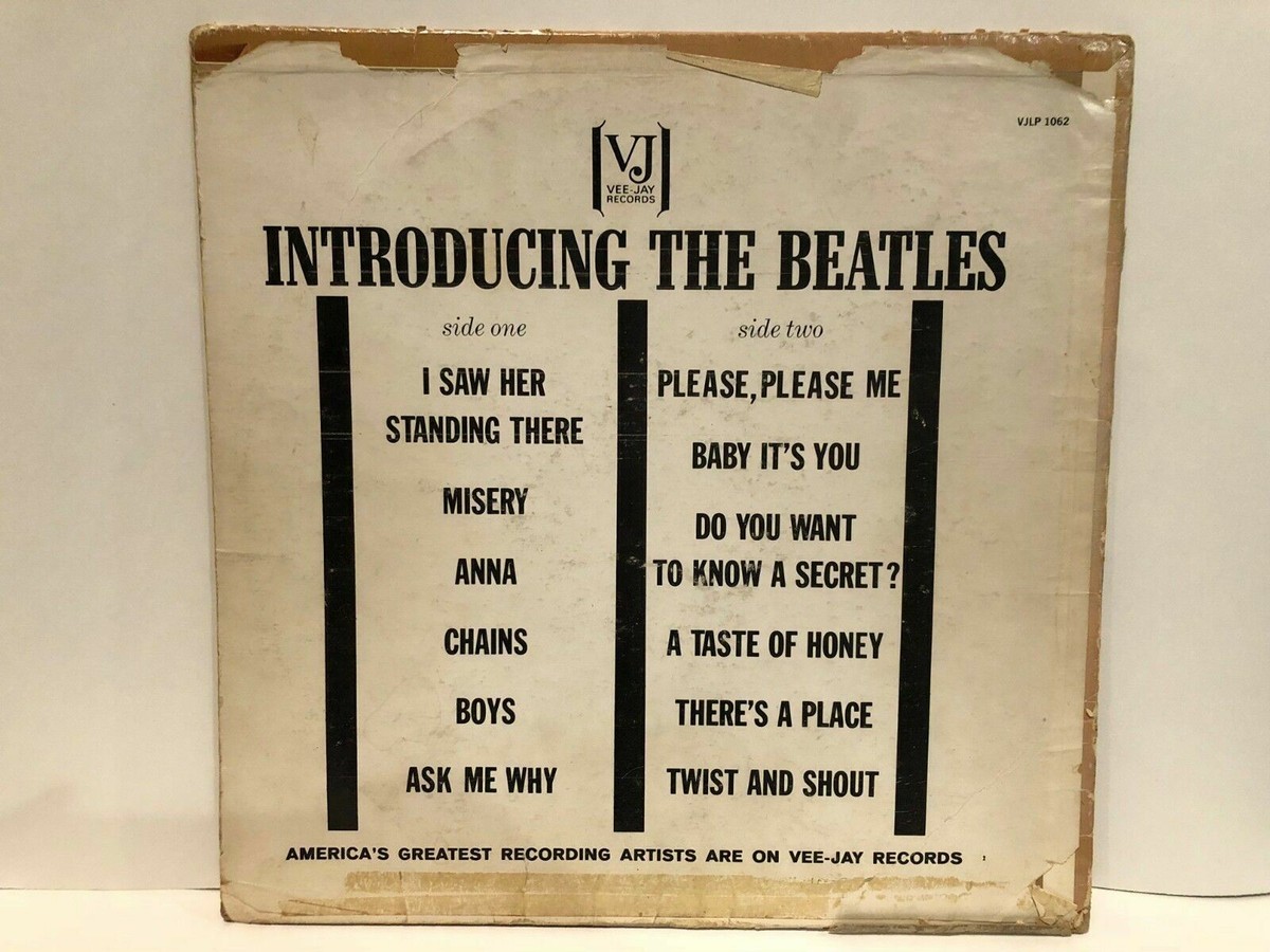 INTRODUCING THE BEATLES Vee-Jay VJLP-1062 LP 1062 1964 Record MONO