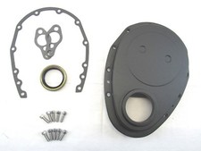 Small Block Chevy 327 350 383 Aluminum Timing Cover Kit W Seal Black E45201bk