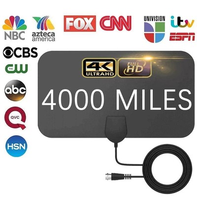 4k Tv Antenna for Global Digital Tv 1080p Dvb-t2 4000 Mile Hd Booster for Rv Out