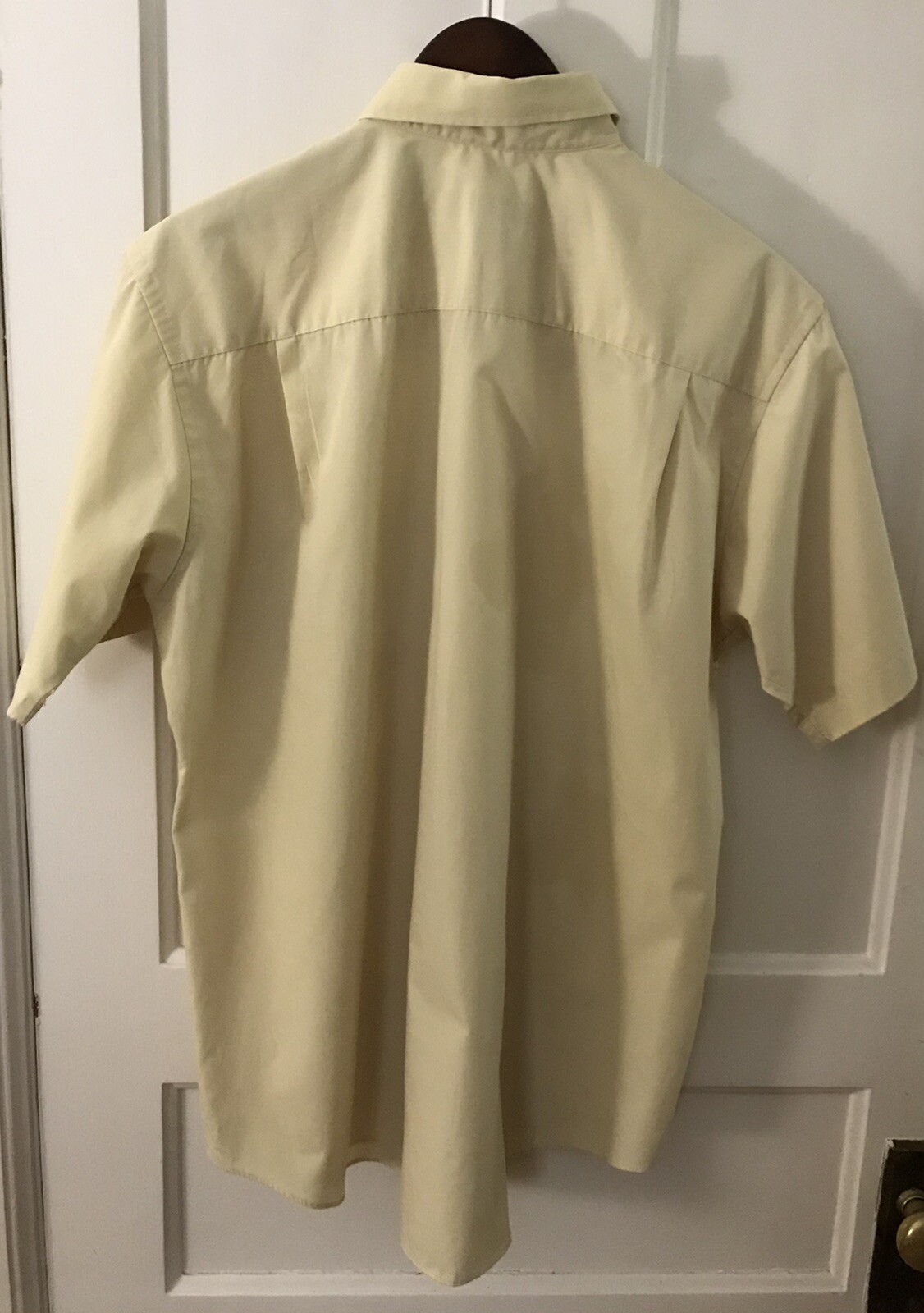 Camicia elegante Savile Fila con bottoni manica corta Large 16 Giallo UEC