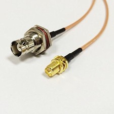 BNC female bulkhead to RP SMA female male pin Pigtail Jumper cable RG316 6inch
