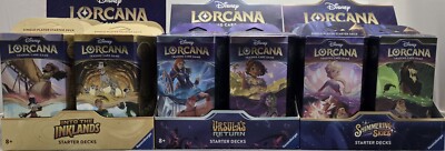 lorcana starter deck ebay Disney Lorcana: The First Chapter Starter Deck Set of 3 SEALED w/Boost