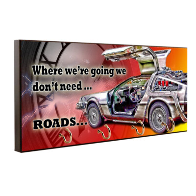 The Delorean Back To The Future Car Design Key Hanger / Pet Leash Hanger
