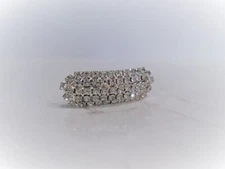 Small oval silver crystal hair pin clip barrettes for fine thin hair.