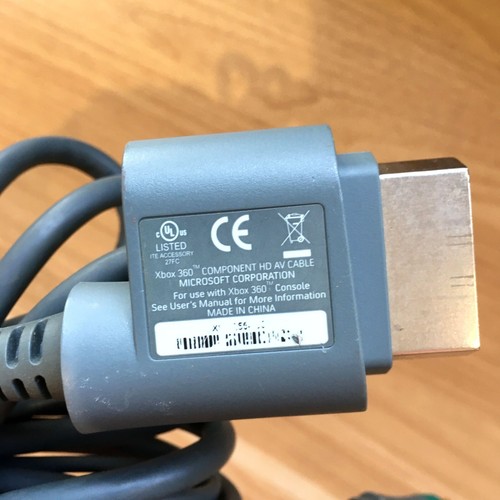CÂBLE VIDÉO COMPONENT OFFICIEL POUR CONSOLE MICROSOFT XBOX 360 PAL EURO HD AV - Foto 2 di 4