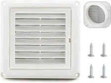 Cenipar 4" Louvered Vent Cover Dryer Exhaust Air Vent Cover with 4 Screws Stops
