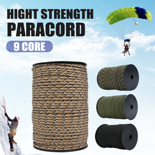 Paracord In Poliestere Da 4 Mm 550 15, 30 E 50 M - Corda Da Paracadute Antistrappo Di Tipo Iii Da 4 Mm Per La Sopravvivenza 100 Poliestere Con 7 Fili Colori Solidi 86967405 - Foto 3