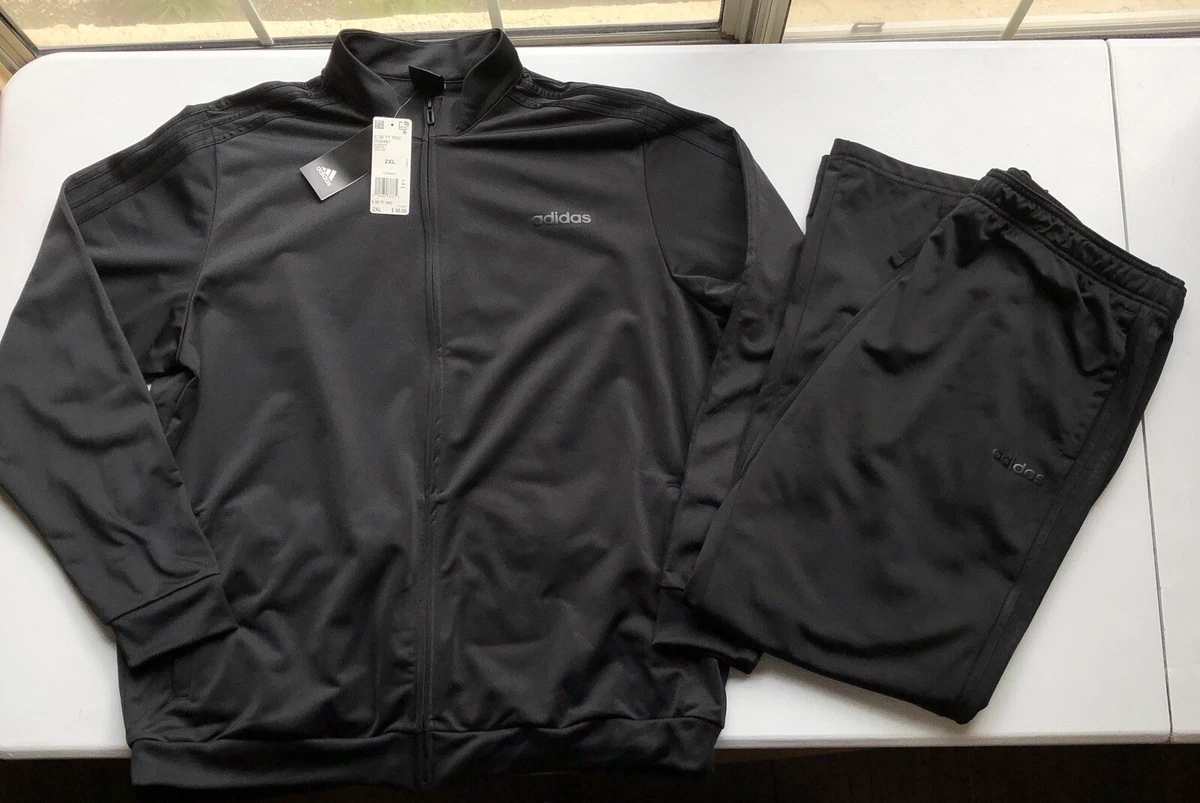 Mens black deals adidas tracksuit top