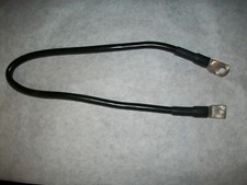 27" 2 Gauge Battery Cables - Black, Copper -1 5/16" Eyelet and 1 3/8"-FREE Ship