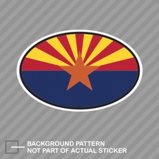 Arizona State Flag Oval Sticker Decal Vinyl V4 AZ