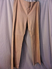 Ralph Lauren Sport Vintage Leather Pants Women Size 8 Blush Pink Straight Leg