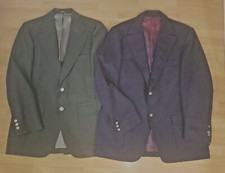 2 Retro Vintage 70s Men  s Polyester Suit Jackets Gold  Silver Buttons Andhurst