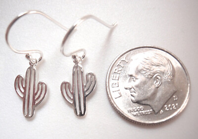 Kleine Kaktus 925 Sterling Silber Desert Ohrringe