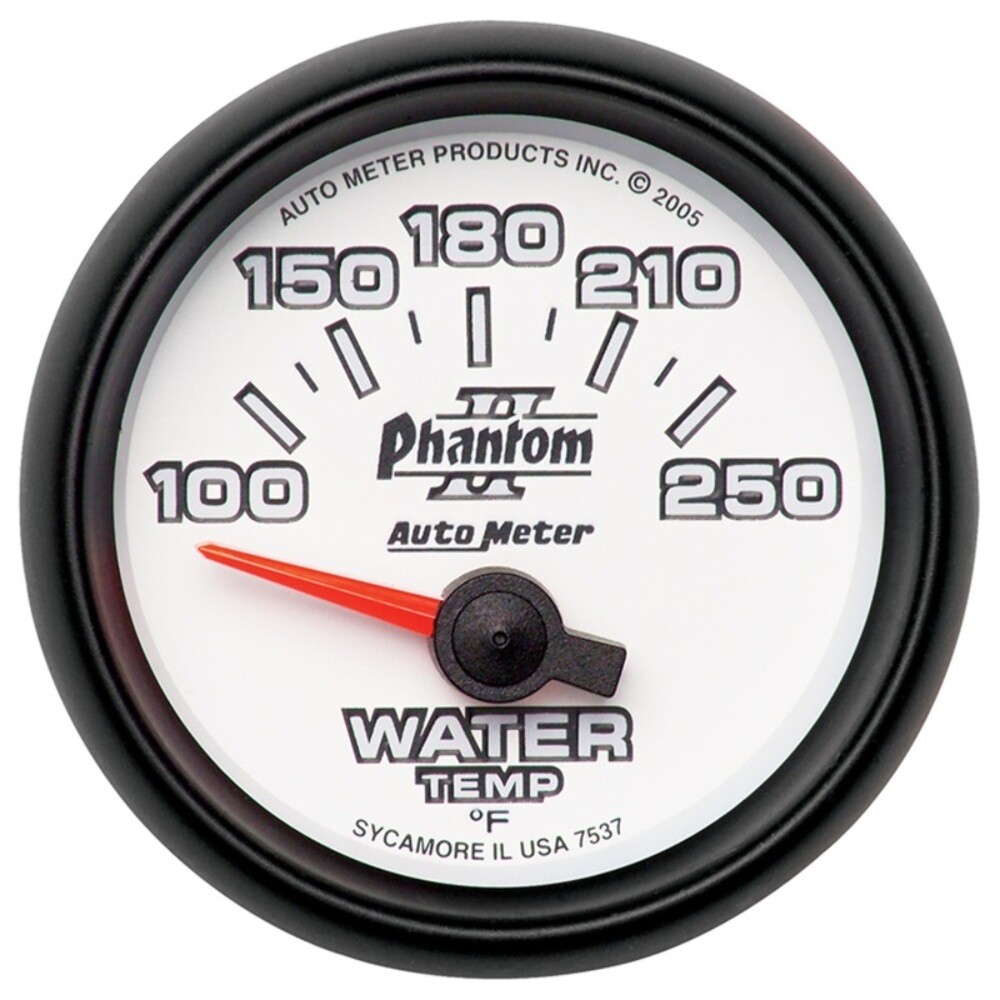 AutoMeter 7537 Gauge, Water Temp, 2 1/16", 100250ºF, Electric, Phantom