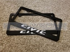 Honda Civic License Plate Frame Racing Jdm Japan Vtec Fk2 Fk8 Type R - Pair Honda Civic License Plate Frame Racing Jdm Japan Vtec Fk2 Fk8 Type R - Pair
