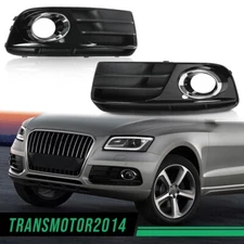 New Pair Of Front Bumper Fog Light Covers Grille Bezel Fit For Audi Q5 2013-2017