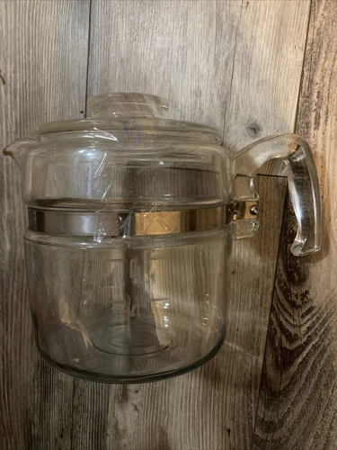 Vintage Pyrex 7756-B Flameware Glass Percolator Coffee POT AND LID ONLY 6 Cup