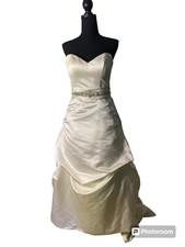 Wedding Dress by Casablanca Ivory with beautiful rhinestone details Long Train