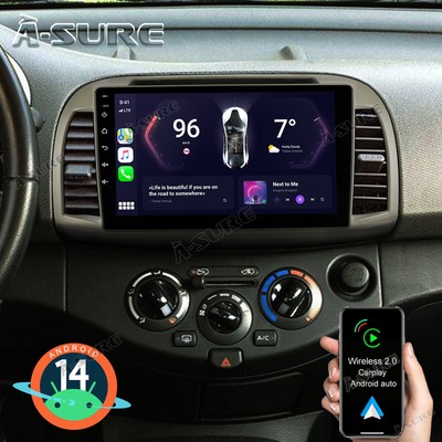 9'' Android 14 Autoradio für NISSAN MICRA 3 K12 2002-2009 GPS NAVI WIFI RDS 32G