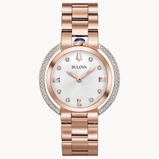 Bulova Women's Quartz Rubaiyat Sapphire Crystal Watch 35MM 98R248