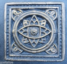 Celtic orbital tile mold plastic casting plaster cement mould 8" x 8" x 1/2"
