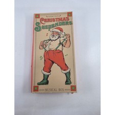 Vintage Addiction by Bolero Christmas Suspenders Red Green Striped Original Box