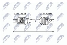 Für NTY NPW-ME-035 drive shaft front /L/ MB W212/S212/W221 Für NTY NPW-ME-035 drive shaft front /L/ MB W212/S212/W221