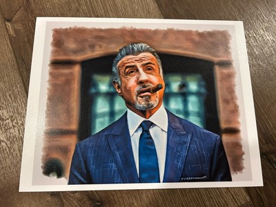 TULSA KING Art Print Photo 8x10  SYLVESTER STALLONE Poster Smoke Cigar Smoking