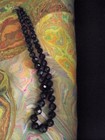 VINTAGE VICTORIAN whitby jet beaded art deco sterling mourning necklace jewelry — photo 3