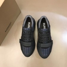 Zapatillas negras para hombre Burberry Ramsey Check 43