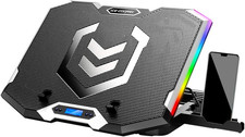 Gaming Laptop Cooling Pad 15-17.3 Inch, Laptop Fan with 6 RGB Cooling Fans, Lapt