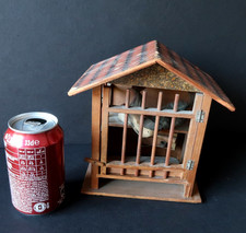 Jouet Mecanique Grand Poulailler Sonore au Coq Rooster Coop Allemagne 1920 1930