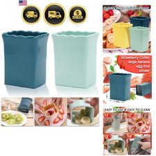 2-Piece Fruit Slicer Set, Stainless Steel, Mini Cup Slicer, Quick Salad Maker...