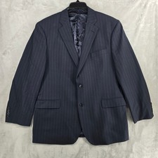 Brooks Brothers 346 Mens 45R Navy Blue Pinstripe Stretch Wool Blend Blazer