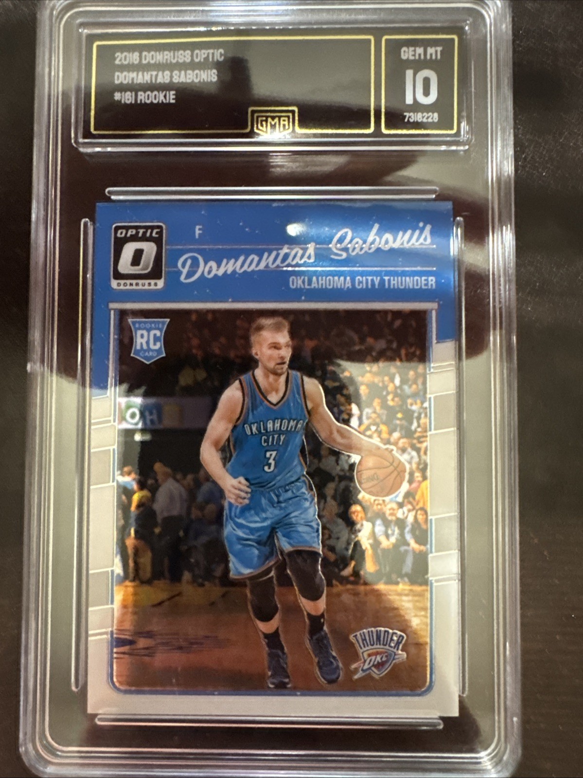 PSA 10 Domantas Sabonis 2016-17 Donruss Optic Base RC #161 Thunder Kings QTY