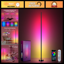 RGBICW Smart LED Corner Floor Lamp - 16M Colors, Music Sync, App  Remote Contro
