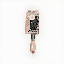 Conair Velvet Touch Hair Brush, Cushion, Mid-Size- Pink Detangle and style brush