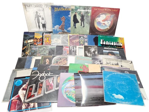 HUGE LOT OF 47 ROCK POP LP RECORDS FLEETWOOD MAC LENNON MCCARTNEY * NICE!