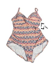Jantzen Women  s One Piece Moroccan Tiles Swimsuit Size 14