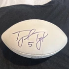 Tyrod Taylor Signed Cleveland Browns Logo Football Autograph READ