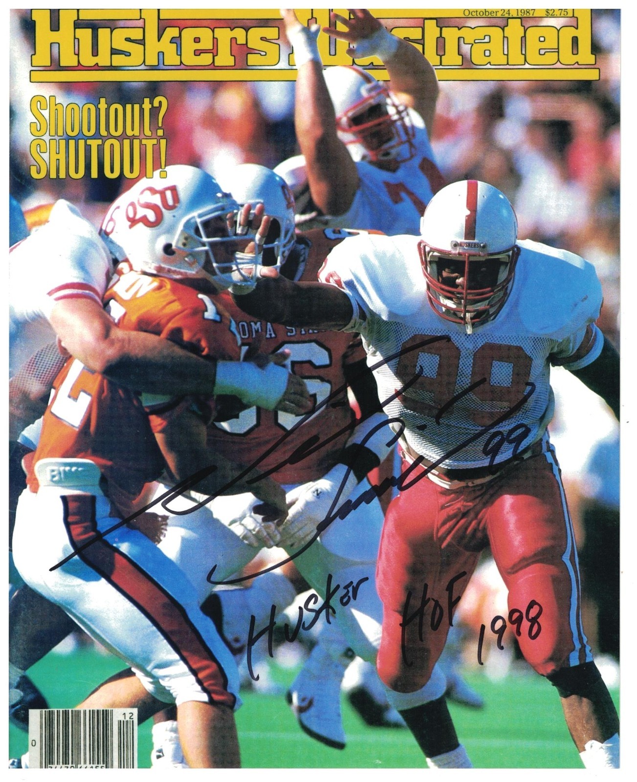 Nebraska Huskers Neil Smith Signed Autographed 8x10 Photo HOF 1998 COA Chiefs