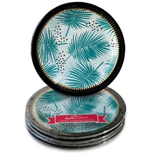 32 PCS 28323NA Tropical Chic Decorative Paper Plates 350 GSM Party Supplies