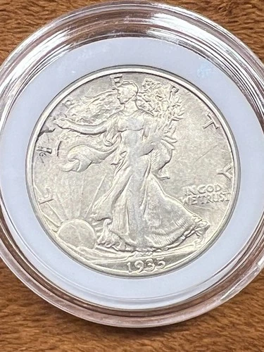 1935-D Walking Liberty Half Dollar AU – Bright Luster – Silver Denver Mint
